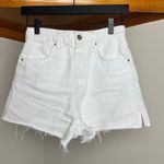 ZARA White Denim Shorts Photo 0