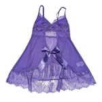 Shirley Of Hollywood Lace Emmy Babydoll Slip Chemise Lingerie Lilac Purple Sexy Photo 1