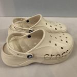 Crocs Women's Baya Platform Clog Sandal Color: Off White Sz 10 Photo 3
