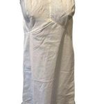 Vintage Barbizon Candie 50’s Scalloped Lace Midi Slip Sz 16 Ivory Side Zip VTG White Size M Photo 0