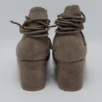 Journee Collection  Ferah Lace Up Ankle Tie Block Heel Round Toe Pump Size 8 Photo 4
