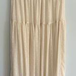 By the River‎ Tiered Midi Skirt Elastic Waist Dotted Texture Cream M Size M Photo 0