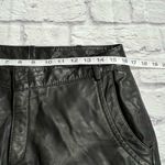 Lot 78 Italian Leather cuffed biker shorts alt style rock Black Size 29 Photo 7