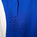 Investments  ROYAL BLUE LASER CUT V-NECK MIDI PENCIL DRESS Photo 2