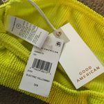 Good American NEW Women's Size XL Electric Yellow Crinkle Bandeau Bikini Top Photo 3