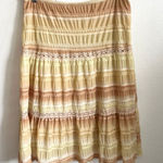 Vintage Tiered Maxi Skirt, Boho, Lace‎ Skirt, Flowy, Cottagecore, M/L Tan Size M Photo 0
