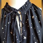 Current Air  Cara Black White Star Print Pleated Tiered Skirt Mini Tank Dress S Photo 10