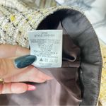 Tory Burch Tweed Boucle Tan Zip Front Jacket Blazer Tan Brown Sz 8 Luxury Preppy Photo 5