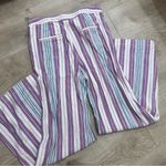 Anthropologie  Low-Rise Flare Pants striped size 12 tall Photo 6
