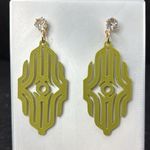Handmade The Triad Line Earrings with Crystal Accents Photo 1