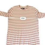 Reformation Benji Striped Dress Women’s Size Small Ivory Red Ribbed Casual Mini Photo 7