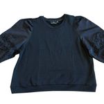 Emily Lovelock Wo's Molly Black Blouse Shirt Top Eyelet Sleeves Size XL Women's Photo 2