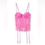 Victoria's Secret Victoria secret wicked lace up corset top w/garters SIZE small baby pink Photo 0