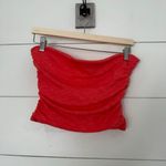 Free People  Women’s Large Coral Ruched Strapless Top Photo 0