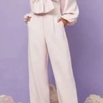 Sister Jane UO Women’s Theatre Bow Balloon Sleeve Jumpsuit Pink Rose Quartz Sz M Size M Photo 9