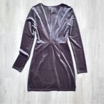 Buddy Love Gray Velvet Twist Knot Dress S Photo 7