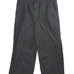 ZARA NEW Womens Black High Rise Straight Wide Leg Windbreaker Trousers Pants XXL Photo 0