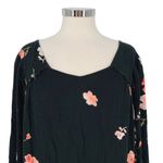 Billabong Beach Craze Floral Black Long Sleeve Tunic Mini Dress Size Medium Photo 1
