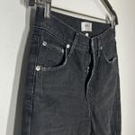 AGOLDE Sz 26 Cherie High Rise Straight Leg Distressed Jeans Distortion Black Photo 3