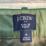 J.Crew  Hunter Green Kallie Pants Linen Blend, Ankle, Straight L13 Photo 1