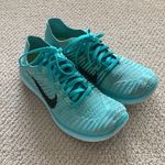Nike  Free RN Flyknit Textured Sneakers Teal 831070-307 Women’s Size 8.5 Like New Photo 2