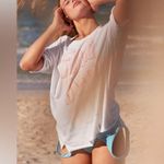 Aerie Graphic Oversized Boyfriend T-Shirt ‘SUMMER FUN’ Rainbow Ombre - size M Photo 8