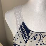 Blu Pepper Navy and Cream Boho Patterned Sleeveless Dress Photo 4