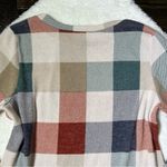 BomBom Buffalo Plaid Lightweight Scoop Neck Sweater Size L Photo 6