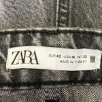 ZARA Women's Black High Waisted Straight Wide Leg Denim Jeans Pants Size 10 Photo 3