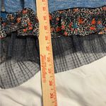 LOGO By Lori Goldstein Blue Ruffle Hem Zip Hoodie Size L Photo 4