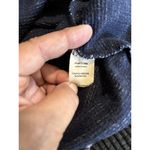 Signify Blue/White Marbled Print V Neck Hood Sweatshirt Size L 3/4 Tab Sleeve Blue Size L Photo 5