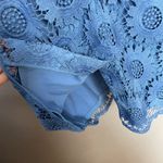 Talbots  Dress Sunflower Lace Sheath Short Sleeve Cornflower Blue Size 6 Feminine Photo 12