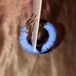 Colorful Blue NWT Geometric Circle Clay Hoop Earrings Brand New In Packaging Photo 2