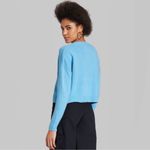 Wild Fable Slouchy Button-Front Cropped Cardigan Sweater Blue sz XS Photo 2