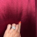 Windsor NWT  Lola Slit Satin Dress - Burgundy Photo 5