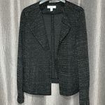 Nine West New Black Metallic Blazer Jacket Women’s Medium Open Front Shimmer Photo 7