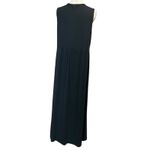 J. Jill Wearever Maxi Sheath Dress Black Jersey Sleeveless SZ M Boho Chic Casual Size M Photo 8