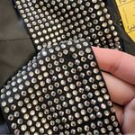 Meshki  NWT Black Rhinestone Justina Off The‎ Shoulder Diamante Mini Dress Sz M Photo 6