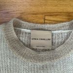 Erika Cavallini Italy Cream Tan Lightweight Crewneck Sweater Size Medium Photo 3