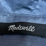 Madewell Blue Sleeveless High Neck Chambray Denim Linen Tank Mini Dress Size M Photo 2