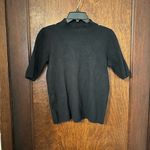 Ann Taylor Mock Neck Black Sweater Cutout Elbow Sleeve XS Photo 2