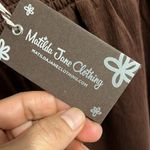 Matilda Jane NWT  Women's  Brown Alice Textured Wide Leg Cropped Pants Size Small . Photo 6