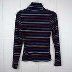 La Ligne x Target Blue Long Sleeve Ribbed Turtleneck Multicolor Rainbow Stripe S Photo 4