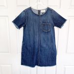 Current/Elliott  The Frayed Edge Denim Shift Dress Photo 2
