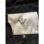 Wenven Woman's Black Coat‎ Jacket Parka Hood Military Style Sz Sm Pockets Patch Photo 1