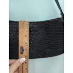 Brahmin  black Anytime Mini Melborn Croc Leather Shoulder Bag Hobo Luxury Photo 7