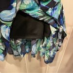 Cute flowy ruffle tropical faux wrap elastic waist pull on skirt easy breezy Blue Photo 5