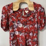 Anthropologie Maeve Red Floral Puff Sleeve Maxi Dress Plus Size 22W NWT Photo 2