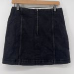 Wild Fable Women 10 Denim Mini Skirt Black Charcoal Wash Zip Closure Panel Y2K Photo 1