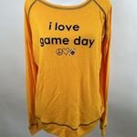 Peace Love World  Yellow “I Love Game Day” Long Sleeve T-shirt Size XS Photo 1